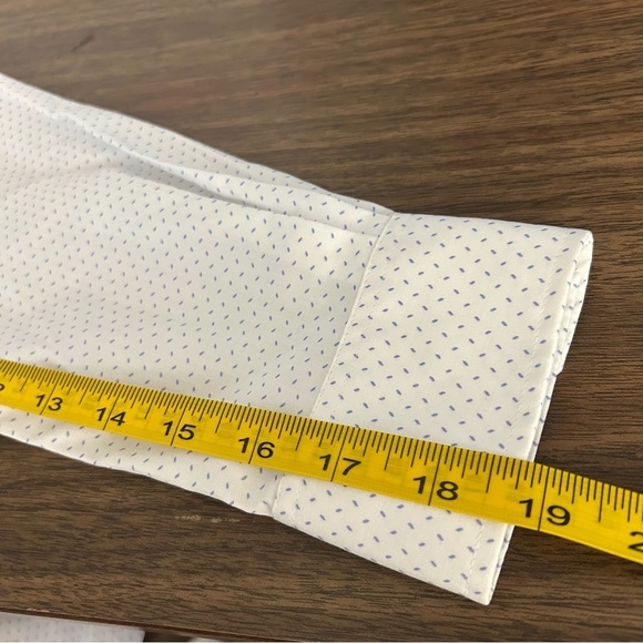 ❤️ Michael Kors Men's slim White Patterned Shirt M - Picture 8 of 9